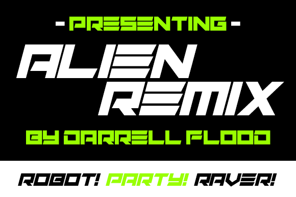 Alien Remix: A Sci-Fi Display Font for Bold Brand Building
