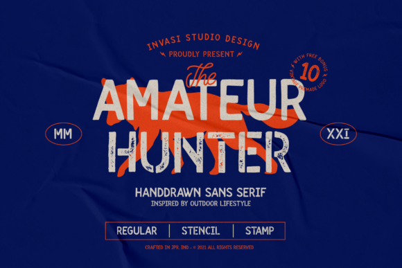 Amateur Hunter Display Font in Editorial Layouts