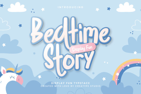 Bedtime Story: A Cute Display Font for Campaign Creatives