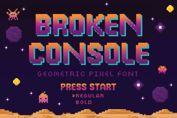 Broken Console: A Futuristic Display Typeface for Digital Design