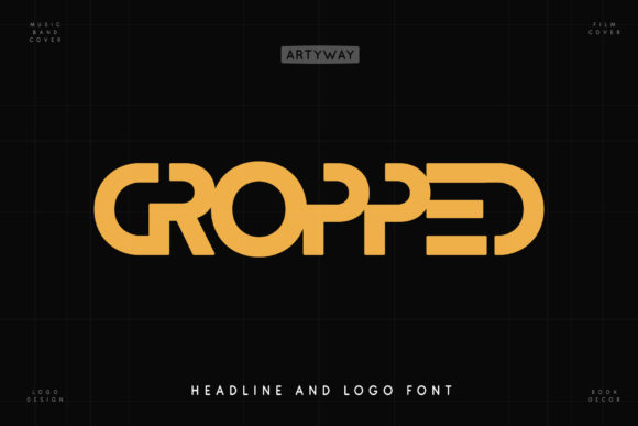 Cropped: A Bold Display Font for Crafters and Product Sellers