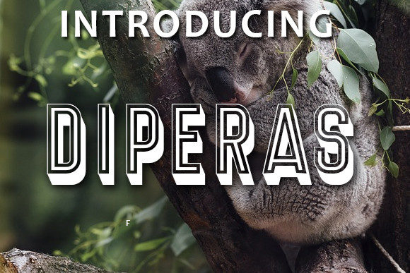 Diperas: A Bold 3D Display Font for Crafters & Makers