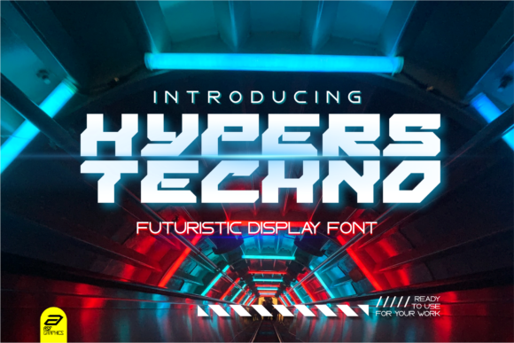 Hypers Techno: A Bold Display Font for Digital Creators