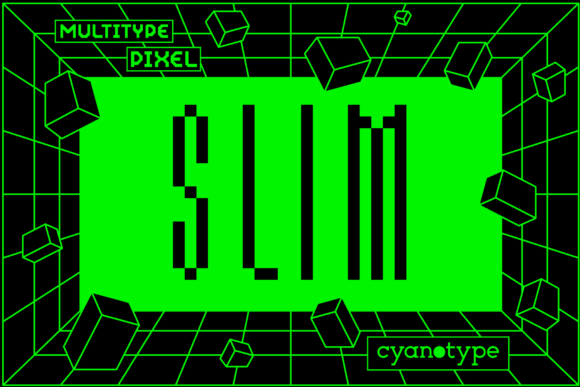 MultiType Pixel Slim Font Brings Retro Edge to Web Design