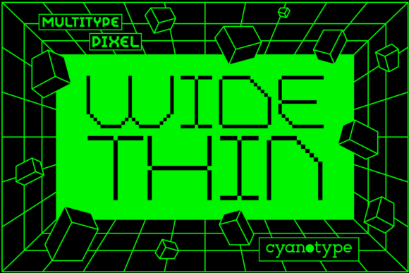 MultiType Pixel Wide Thin: A Pixelated Display Font for Marketers
