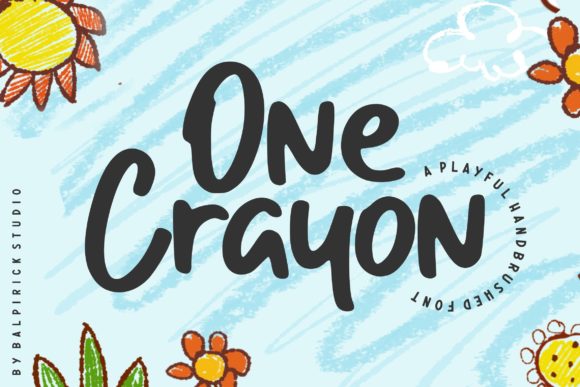 One Crayon: A Playful Display Font That Lands With Kids & Creators