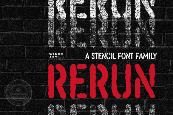 ReRun: A Bold Display Font with Rough Texture