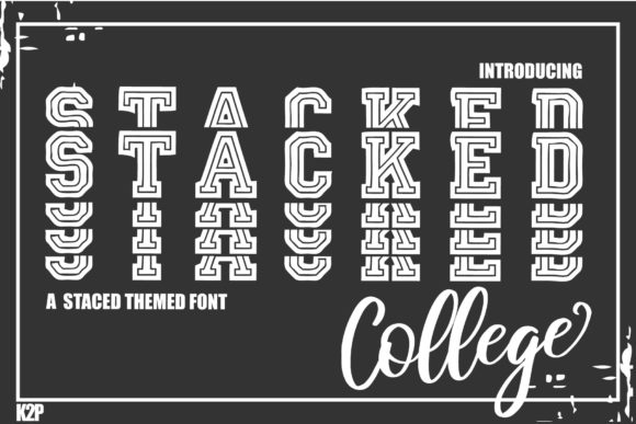 Stacked College: A Bold Display Font for Editorial Layouts