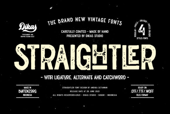 Straightler: A Bold Display Font for Branding