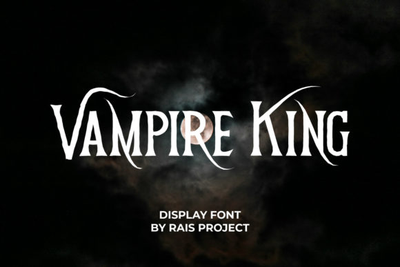 Vampire King: A Dark Display Font for Bold Design Projects